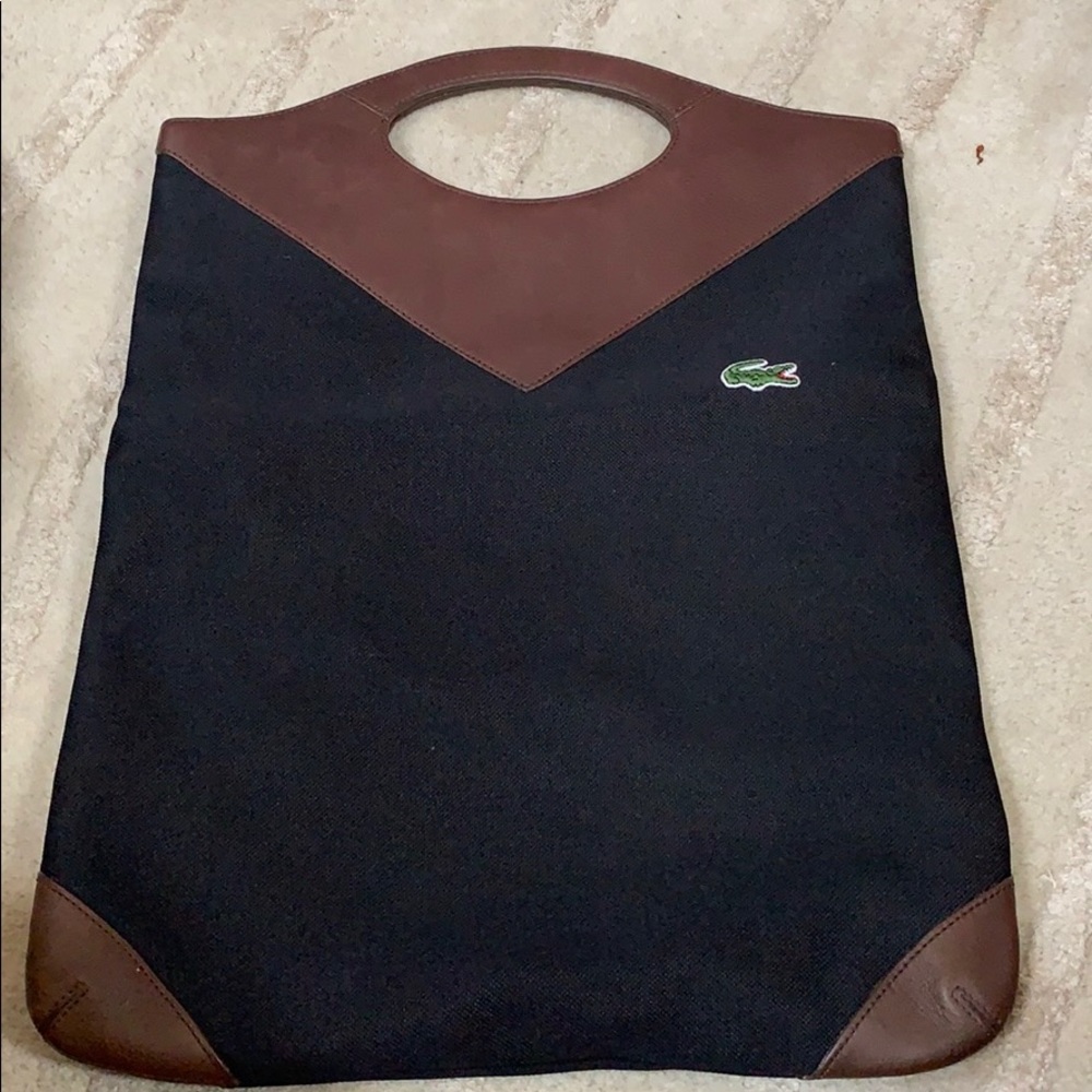 Lacoste handbag leather and canvas